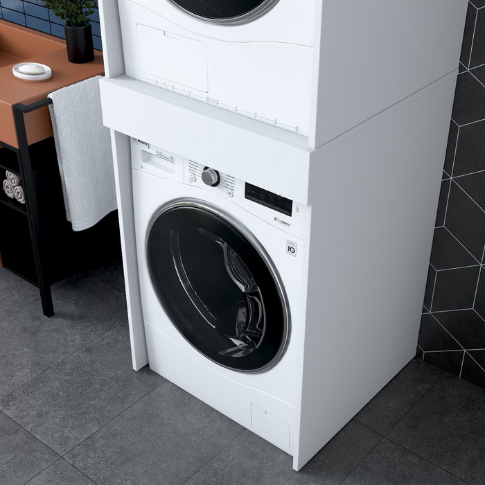 Hanah Home KD113 - 3856 Armario de Baño Blanco 66.6x189x65 cm